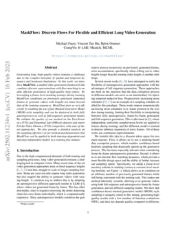 MaskFlow: Discrete Flows For Flexible and Efficient Long Video Generation