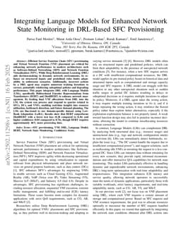Integrating Language Models for Enhanced Network State Monitoring in DRL-Based SFC Provisioning