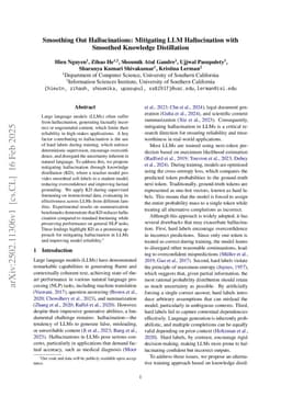 Smoothing Out Hallucinations: Mitigating LLM Hallucination with Smoothed Knowledge Distillation