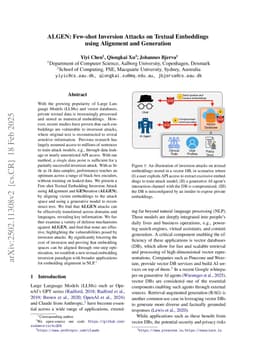 ALGEN: Few-shot Inversion Attacks on Textual Embeddings using Alignment and Generation