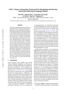 SAIF: A Sparse Autoencoder Framework for Interpreting and Steering Instruction Following of Language Models