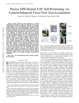 Precise GPS-Denied UAV Self-Positioning via Context-Enhanced Cross-View Geo-Localization