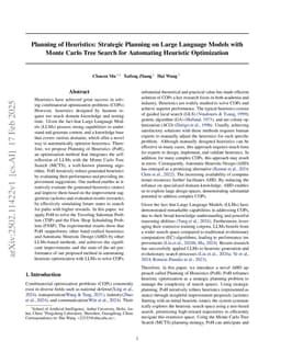 Planning of Heuristics: Strategic Planning on Large Language Models with Monte Carlo Tree Search for Automating Heuristic Optimization
