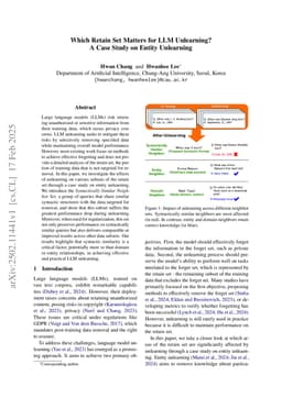 Which Retain Set Matters for LLM Unlearning? A Case Study on Entity Unlearning