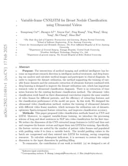 Variable-frame CNNLSTM for Breast Nodule Classification using Ultrasound Videos