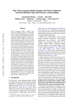 Why Vision Language Models Struggle with Visual Arithmetic? Towards Enhanced Chart and Geometry Understanding