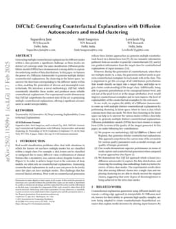 DifCluE: Generating Counterfactual Explanations with Diffusion Autoencoders and modal clustering