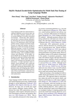 MaZO: Masked Zeroth-Order Optimization for Multi-Task Fine-Tuning of Large Language Models