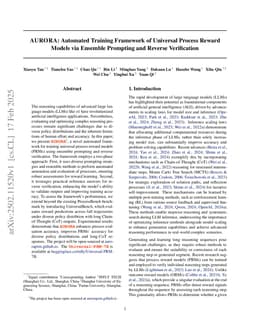 AURORA:Automated Training Framework of Universal Process Reward Models via Ensemble Prompting and Reverse Verification