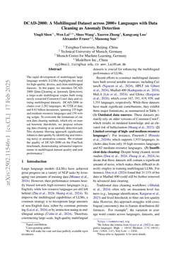 DCAD-2000: A Multilingual Dataset across 2000+ Languages with Data Cleaning as Anomaly Detection