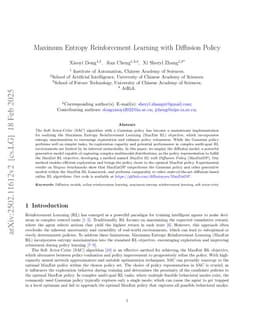 Maximum Entropy Reinforcement Learning with Diffusion Policy