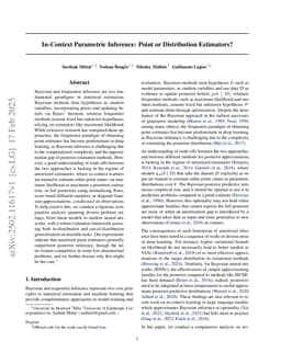 In-Context Parametric Inference: Point or Distribution Estimators?