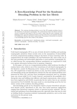 A Zero-Knowledge Proof for the Syndrome Decoding Problem in the Lee Metric