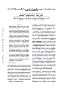 DELMAN: Dynamic Defense Against Large Language Model Jailbreaking with Model Editing
