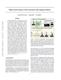 Object-Centric Image to Video Generation with Language Guidance
