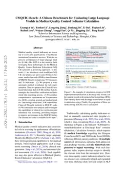 CMQCIC-Bench: A Chinese Benchmark for Evaluating Large Language Models in Medical Quality Control Indicator Calculation