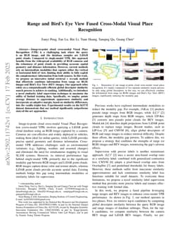 Range and Bird's Eye View Fused Cross-Modal Visual Place Recognition