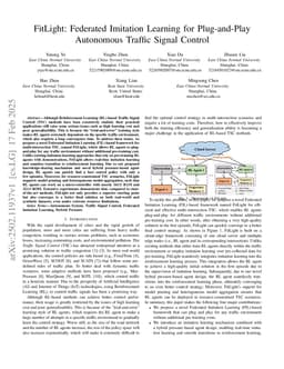 FitLight: Federated Imitation Learning for Plug-and-Play Autonomous Traffic Signal Control