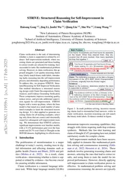 STRIVE: Structured Reasoning for Self-Improvement in Claim Verification