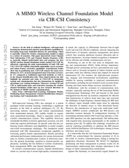 A MIMO Wireless Channel Foundation Model via CIR-CSI Consistency