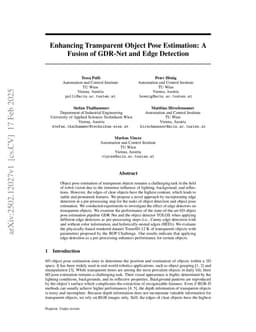 Enhancing Transparent Object Pose Estimation: A Fusion of GDR-Net and Edge Detection