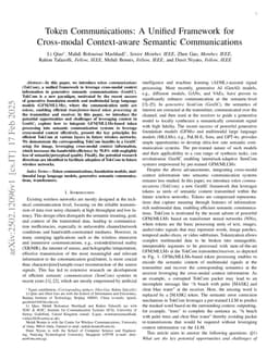 Token Communications: A Unified Framework for Cross-modal Context-aware Semantic Communications
