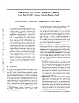 SWE-Lancer: Can Frontier LLMs Earn $1 Million from Real-World Freelance Software Engineering?
