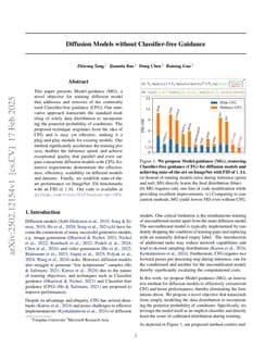 Diffusion Models without Classifier-free Guidance