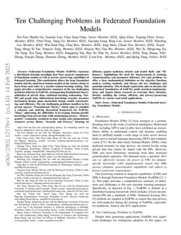 Ten Challenging Problems in Federated Foundation Models