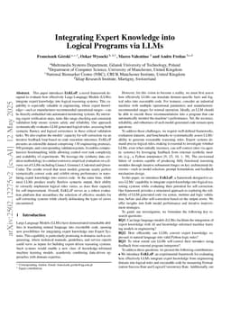 Integrating Expert Knowledge into Logical Programs via LLMs
