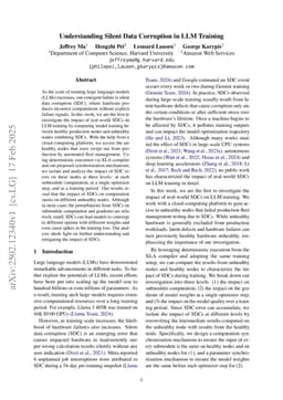 Understanding Silent Data Corruption in LLM Training