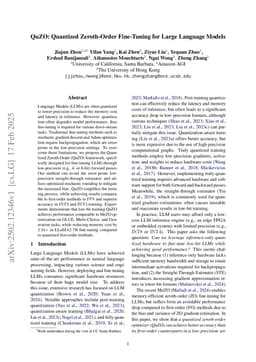 QuZO: Quantized Zeroth-Order Fine-Tuning for Large Language Models