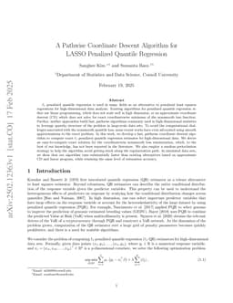 A Pathwise Coordinate Descent Algorithm for LASSO Penalized Quantile Regression