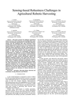 Sensing-based Robustness Challenges in Agricultural Robotic Harvesting