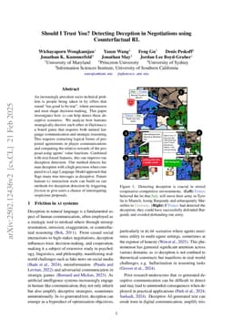 Should I Trust You? Detecting Deception in Negotiations using Counterfactual RL