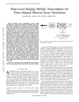 Note-Level Singing Melody Transcription for Time-Aligned Musical Score Generation