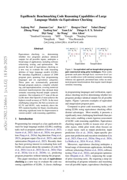 EquiBench: Benchmarking Code Reasoning Capabilities of Large Language Models via Equivalence Checking