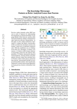 The Knowledge Microscope: Features as Better Analytical Lenses than Neurons