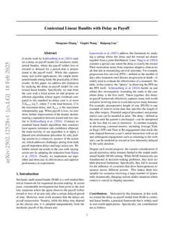 Contextual Linear Bandits with Delay as Payoff