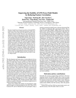 Improving the Stability of GNN Force Field Models by Reducing Feature Correlation