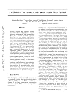 The Majority Vote Paradigm Shift: When Popular Meets Optimal
