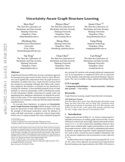 Uncertainty-Aware Graph Structure Learning