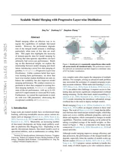 Scalable Model Merging with Progressive Layer-wise Distillation