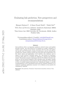 Evaluating link prediction: New perspectives and recommendations