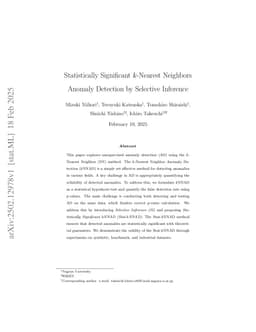 Statistically Significant $k$NNAD by Selective Inference