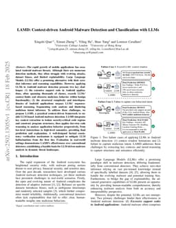 LAMD: Context-driven Android Malware Detection and Classification with LLMs