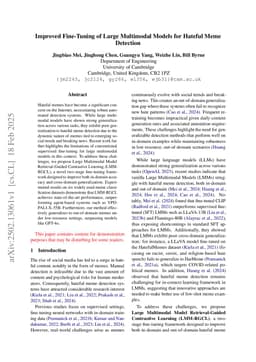 Improved Fine-Tuning of Large Multimodal Models for Hateful Meme Detection