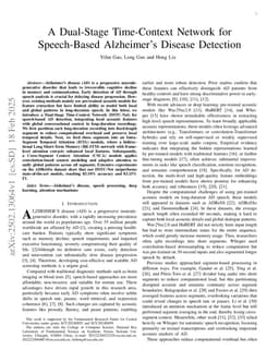 A Dual-Stage Time-Context Network for Speech-Based Alzheimer's Disease Detection