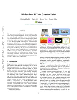 L4P: Low-Level 4D Vision Perception Unified