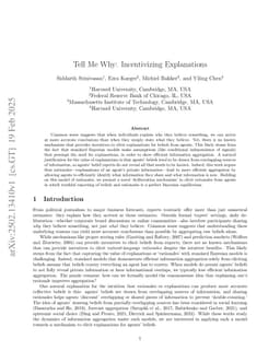 Tell Me Why: Incentivizing Explanations